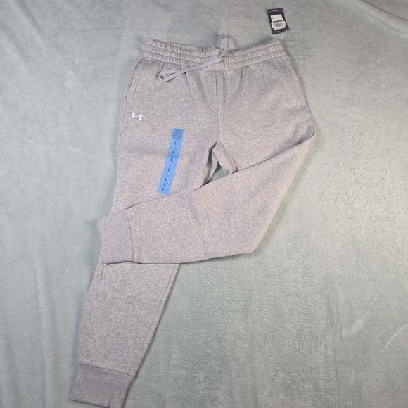 Under Armour Pants - Under Armour UA Rival Fleece Joggers Womens Large Gray Sweatpants Loose Fit NWT